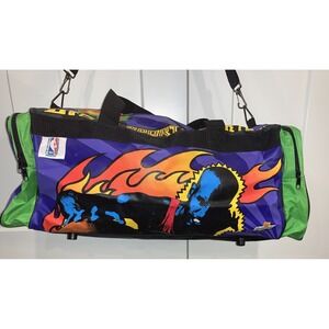 Vintage Official NBA 1996 Frank Kozik Promo Duffel Bag Gatorade Bulls vs Sonics